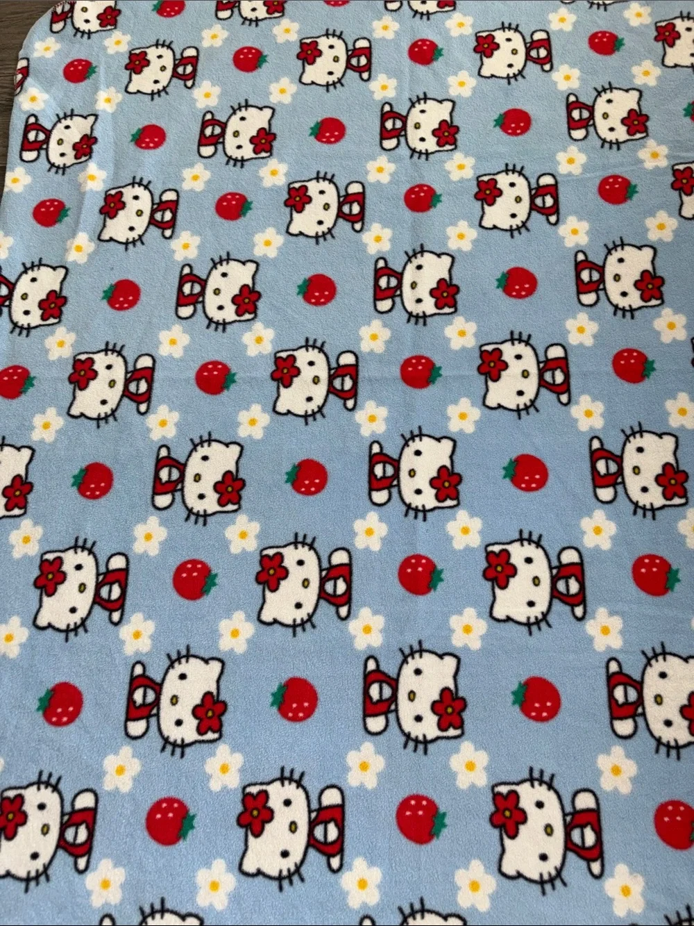 Hello Kitty Sanrio Strawberry Fleece Blanket